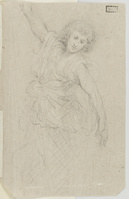 I 040
<br/>
Kop van oude man met baard, neerziend naar rechts
<br/>
<em>Domenichino (1581-1641)</em>